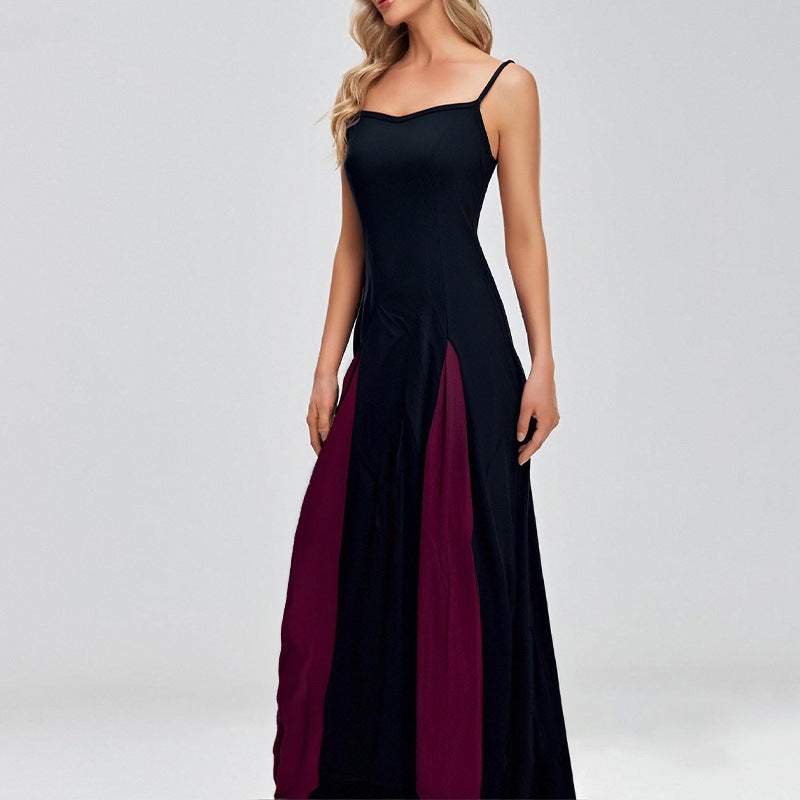 Contrasting colors spring dress