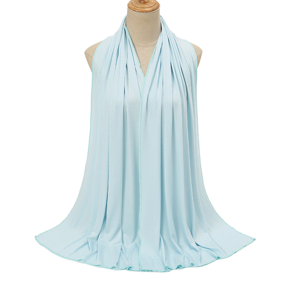 Middle Eastern solid-color mercerized cotton headscarf