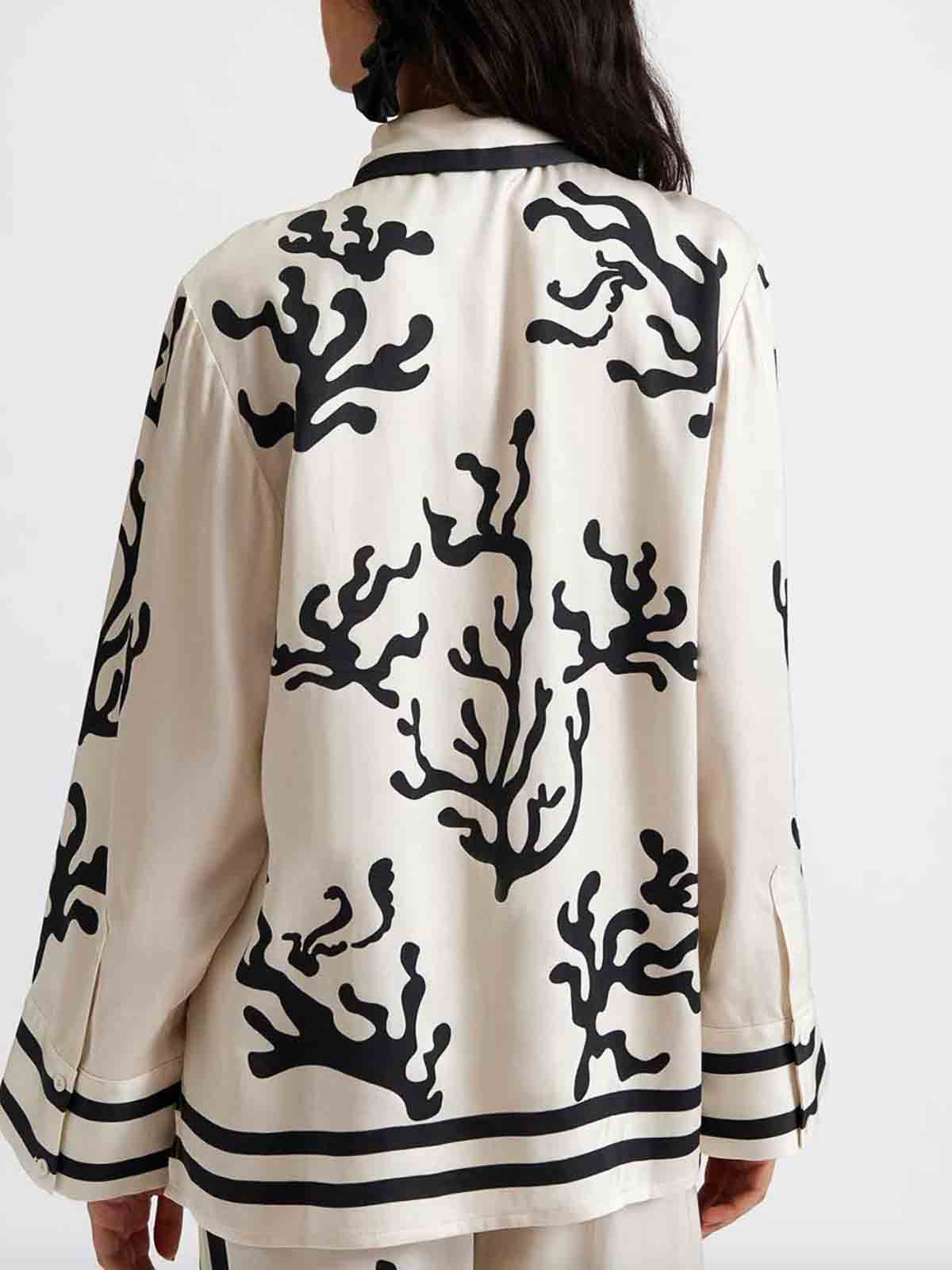 Two loose and casual pieces with printed and color-blocked patterns