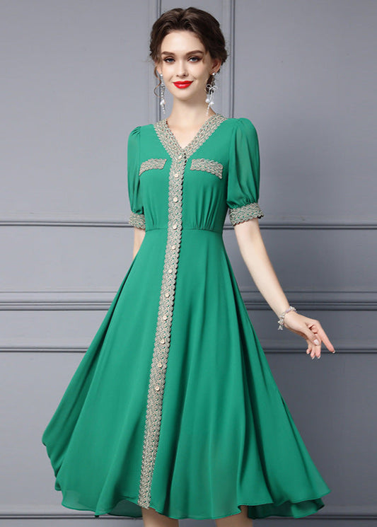 Tall embroidered thin long big swing skirt