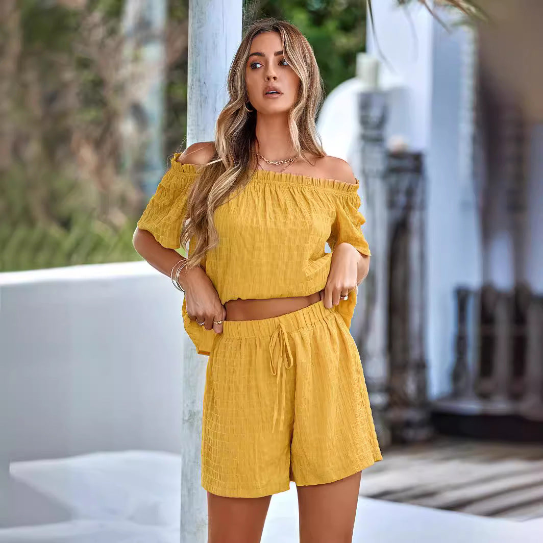 Spring and summer short-sleeved two-piece set