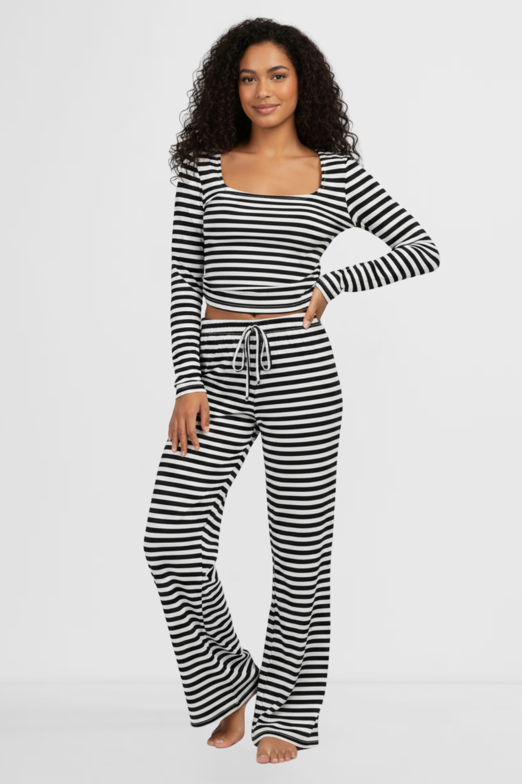 Striped Knitted Set
