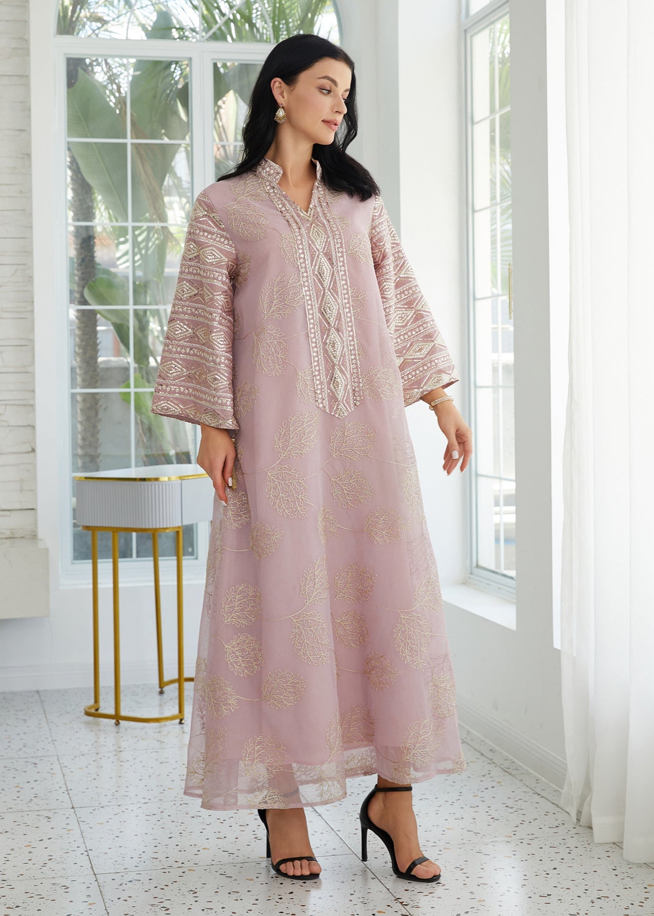 Embroidered sequined women's Abaya