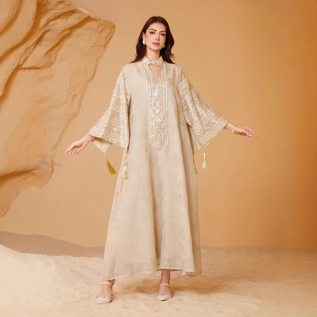 Embroidered sequined women's Abaya