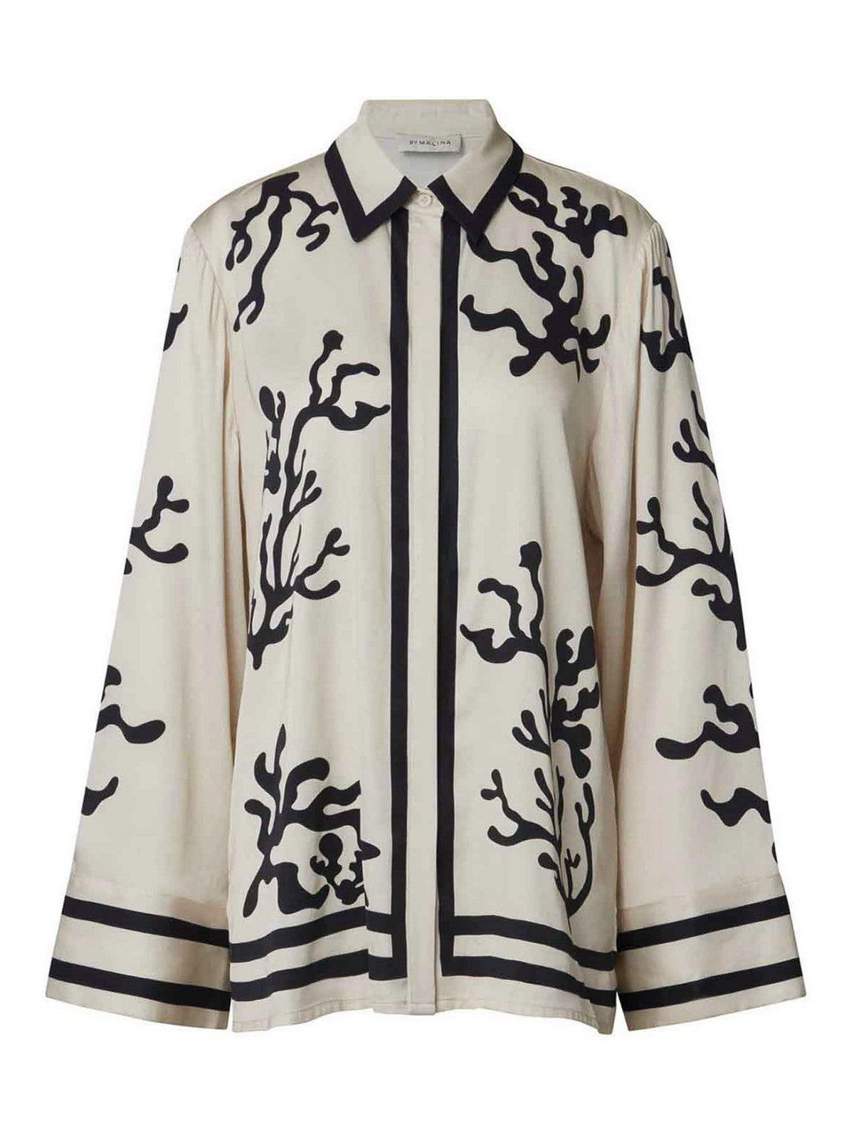 Two loose and casual pieces with printed and color-blocked patterns