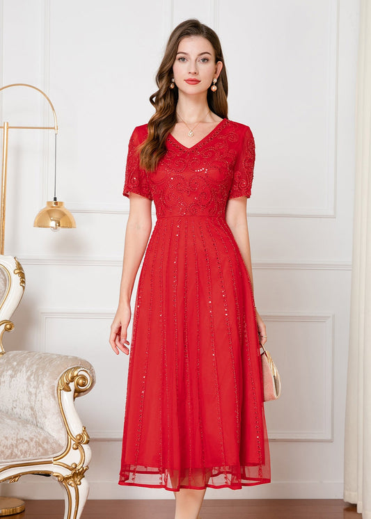 A short-sleeved wedding dress