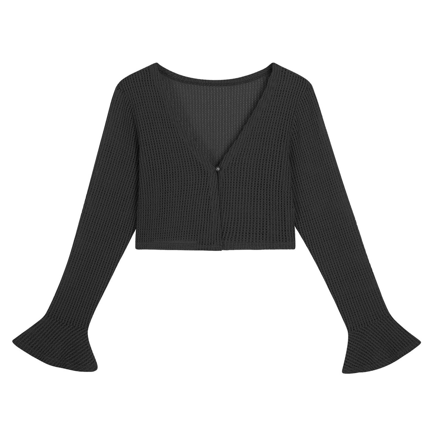 Long-sleeved & short-knit jacket