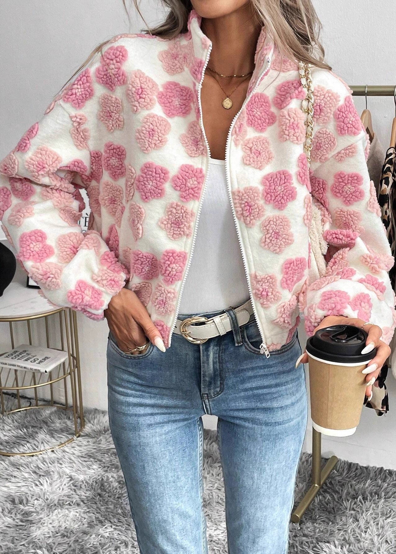 Autumn and winter velvet jacket