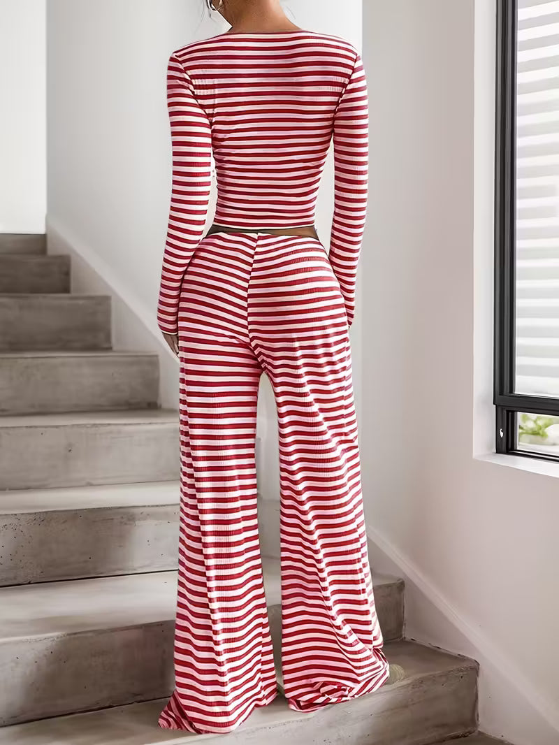 Striped Knitted Set