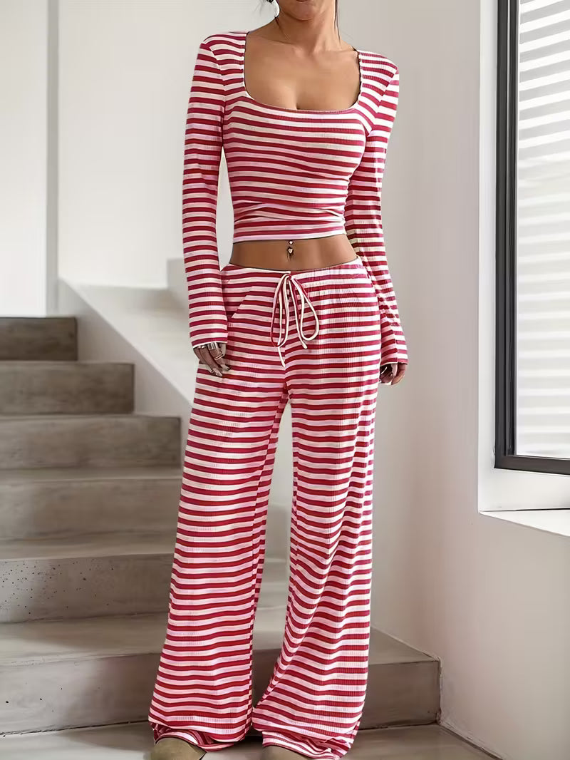 Striped Knitted Set