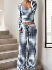 Striped Knitted Set